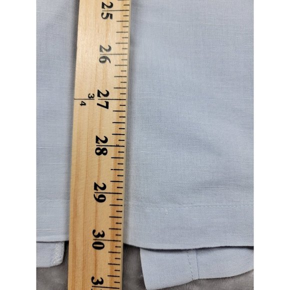 Tori Richards Hawaiian Embroidered Floral Button Up Blue Shirt 2xl Linen cotton - Picture 2 of 7